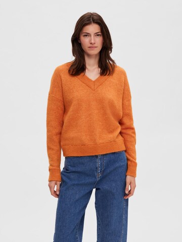 SELECTED FEMME Pullover 'Maline' in Orange: predná strana