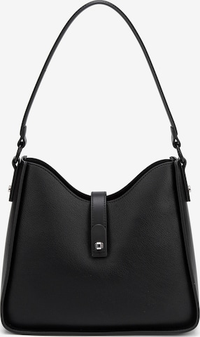 Borsa a spalla 'Borsa a Spalla David Jones Ecopelle con Chiusura Bottone e Zip' di David Jones in nero: frontale