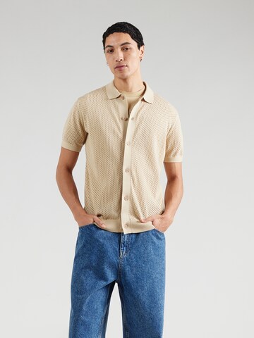 Karl Lagerfeld Regular fit Button Up Shirt in Beige: front