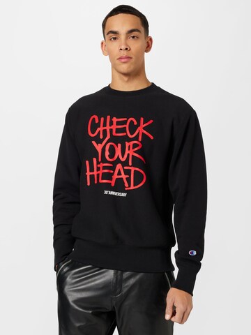 Champion Authentic Athletic Apparel Sweatshirt in Black: front