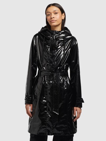 khujo Between-Seasons Coat 'Alecia' in Black: front