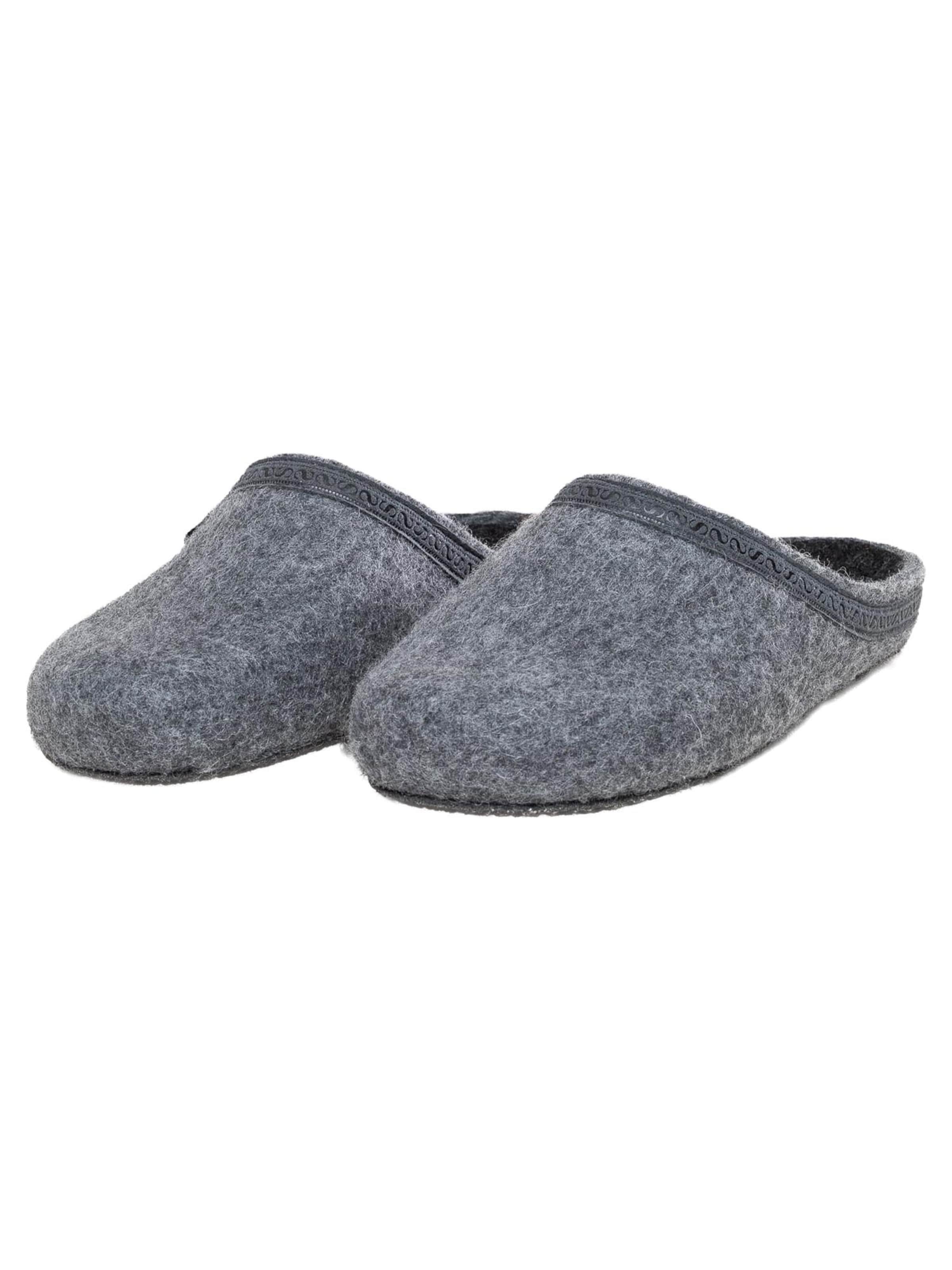 Stegmann Slippers 'Filz' in Grey