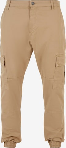 2Y Premium Tapered Cargo Jeans in Beige: front
