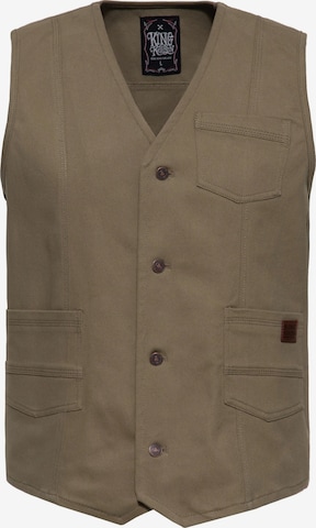 King Kerosin Vest in Green: front