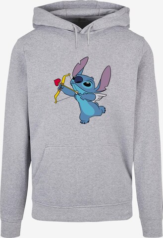 ABSOLUTE CULT Sweatshirt 'Stitch - Cupid Valentines' in Grau: predná strana