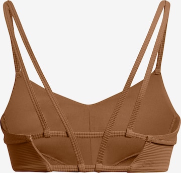 UNDER ARMOUR Bralette Sports Bra 'Meridian Rib' in Brown