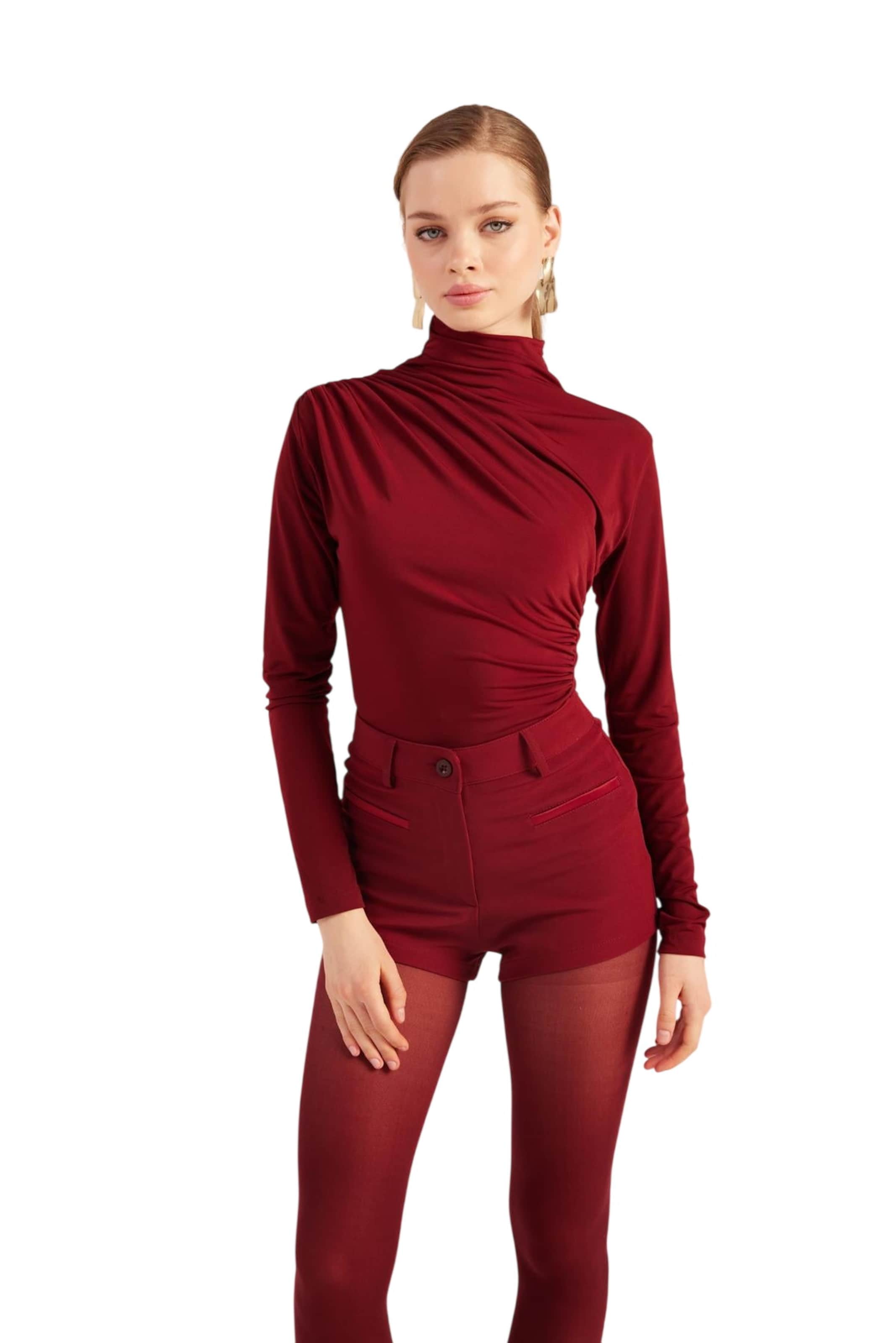 HOLLY LOLLY Slimfit Chino kalhoty – červená