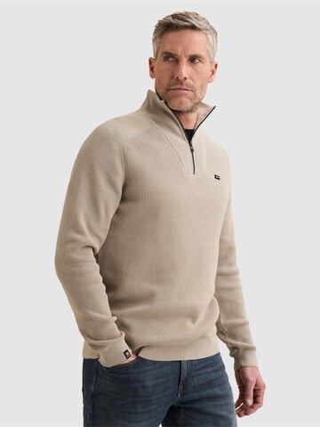 Pullover 'Pullover with half-zip and allover rib texture' di VANGUARD in grigio