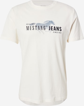 MUSTANG Koszulka 'AUSTIN' w kolorze biały: przód