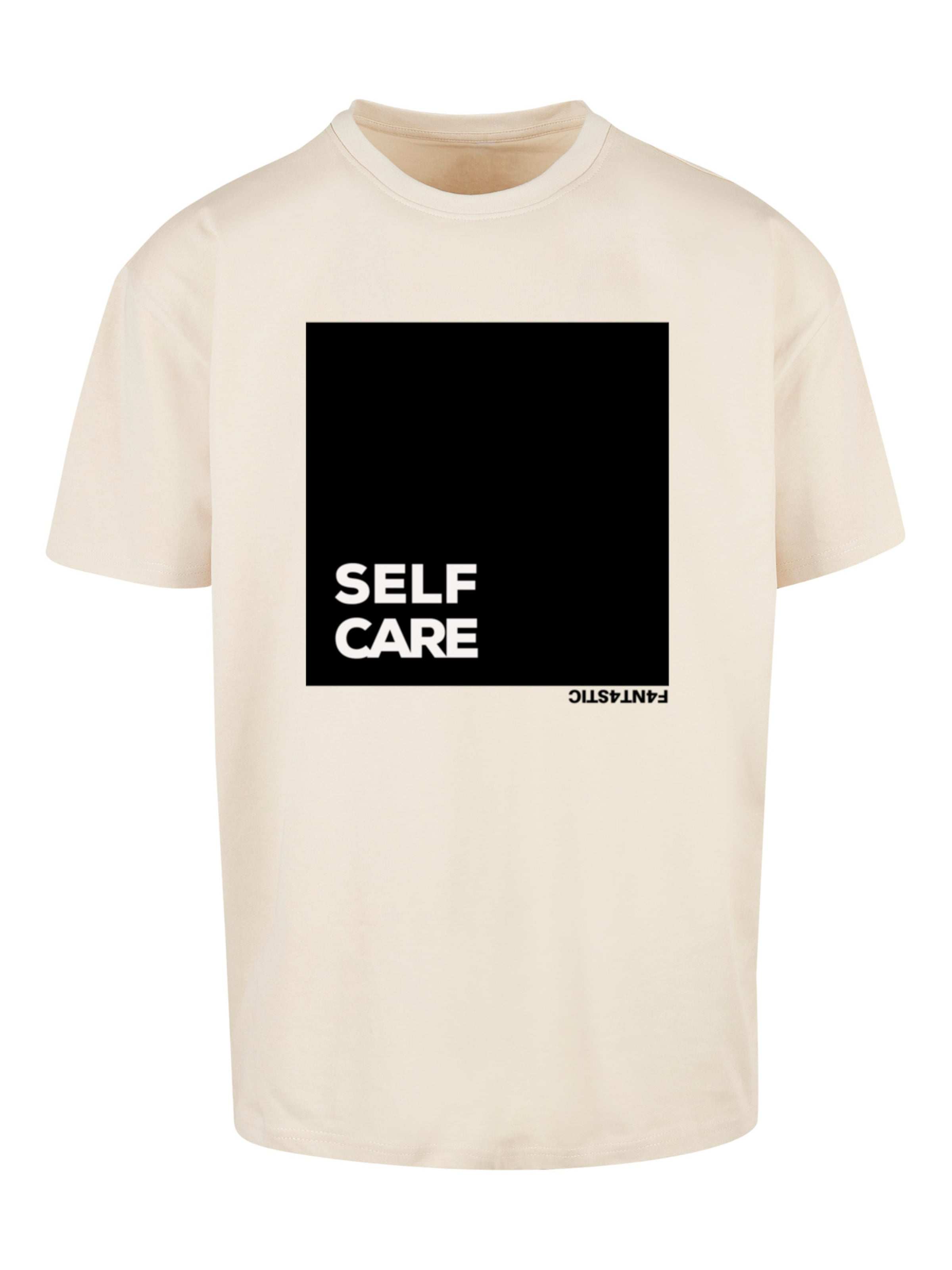 T-Shirt 'SELF CARE' F4NT4STIC en beige : devant