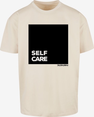 F4NT4STIC T-Shirt 'SELF CARE' in Beige: predná strana