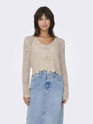 JDY Cardigan 'JDYSun' i beige: forside