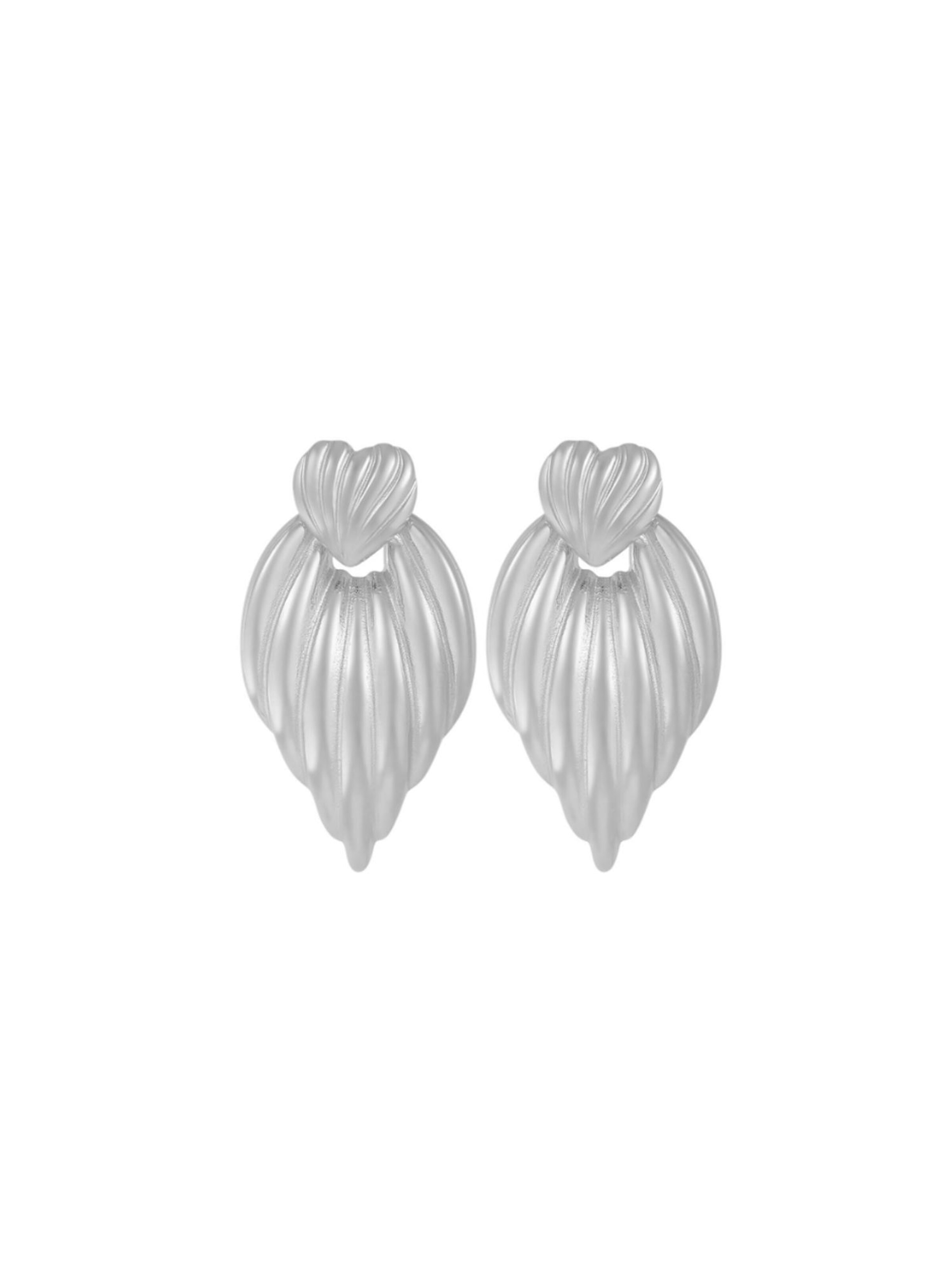 Boucles d'oreilles 'NICOLA' Cala Rose en argent : devant