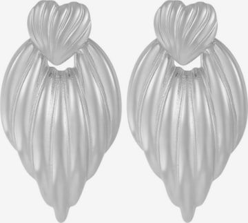 Boucles d'oreilles 'NICOLA' Cala Rose en argent : devant