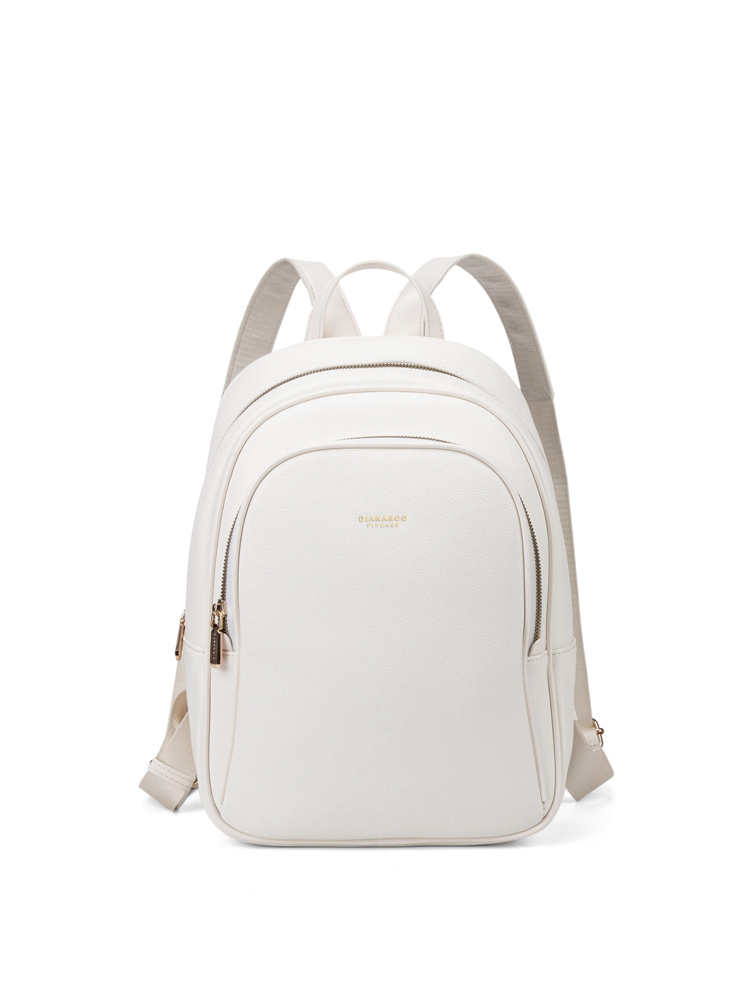Zaino 'Zaino Donna Vegan Leather con Zip e Tasche - Diana & Co Firenze' di Diana&Co. in bianco