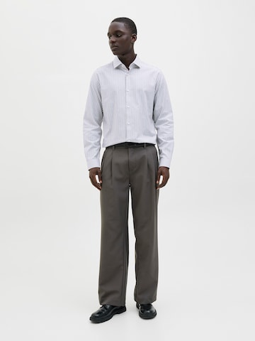 JACK & JONES Slim fit Button Up Shirt 'JPRBLAPARKER' in White