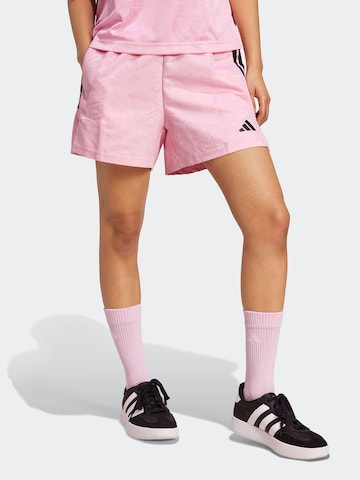 Loosefit Pantalon de sport 'TIRO Q3' ADIDAS SPORTSWEAR en rose : devant