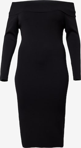 Rochie 'Merle' de la Guido Maria Kretschmer Curvy pe negru: față