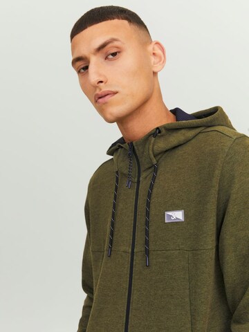 JACK & JONES - Sudadera con cremallera 'JCOAir' en verde