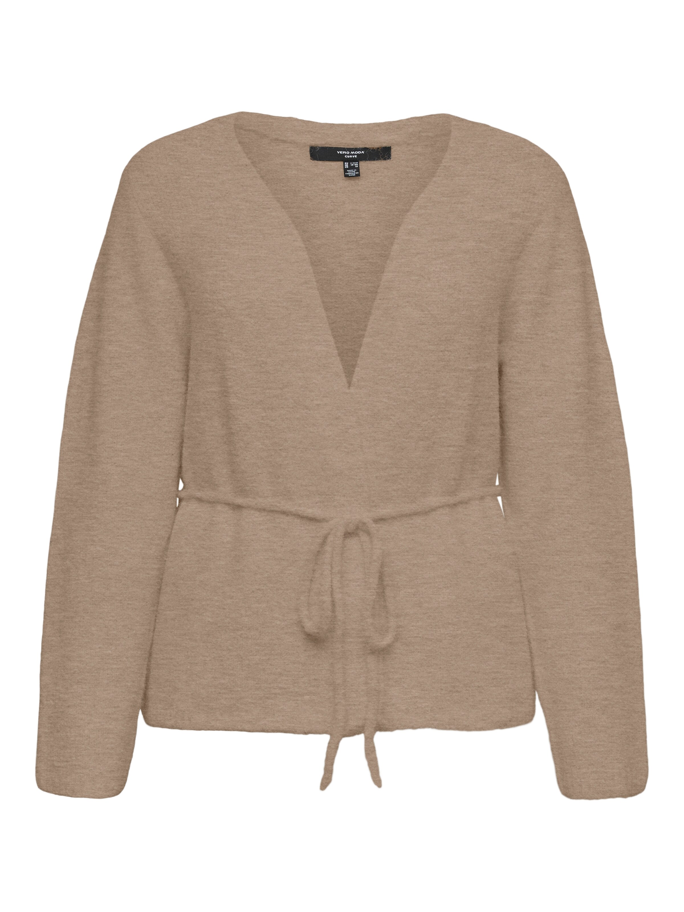 Cardigan 'VMCORA' Vero Moda Curve en beige : devant