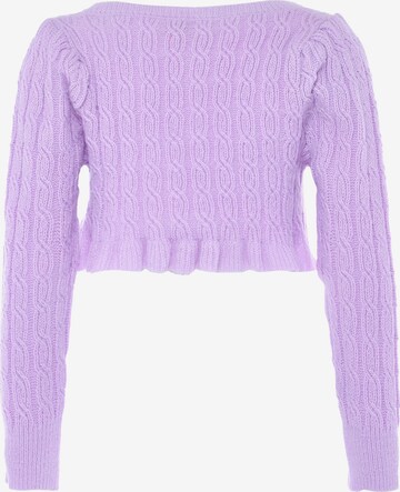 aleva Knit Cardigan in Purple