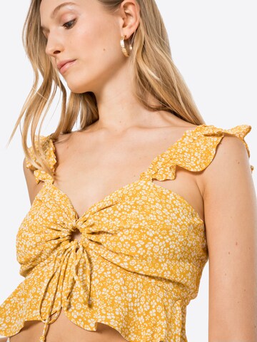Bardot Bluse in Gelb