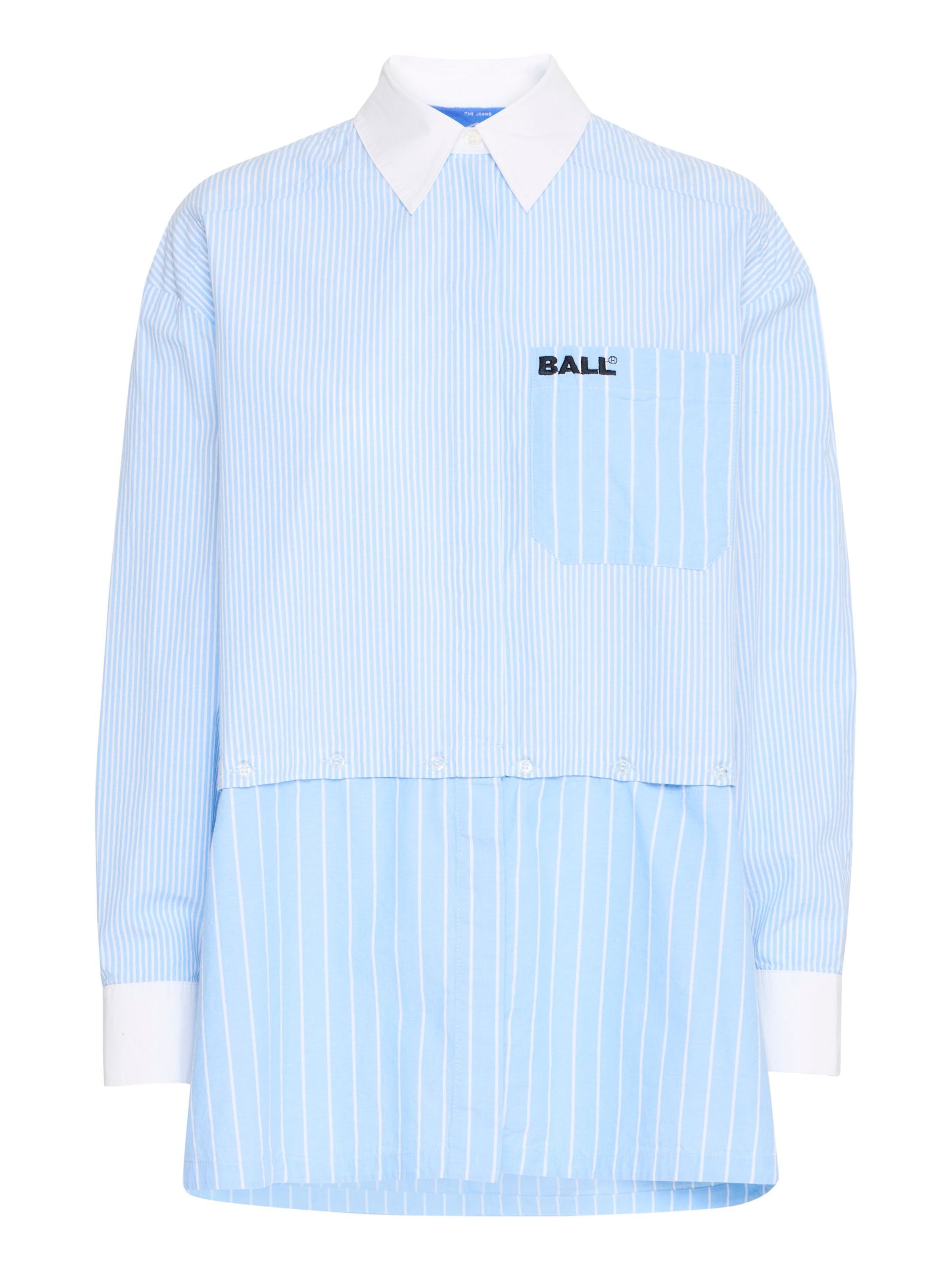 Ball Hemdbluse ' BALIA BUTTON ' in Blau: Vorderseite