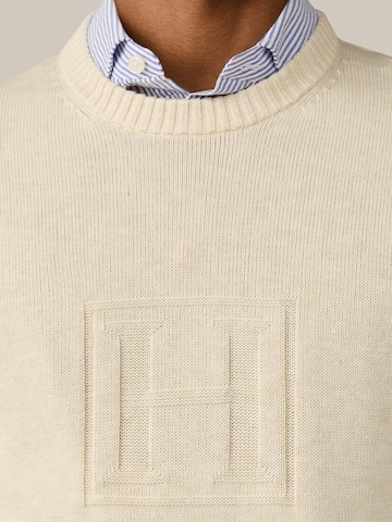 Hackett London Trui ' HERITAGE H CREW ' in Wit