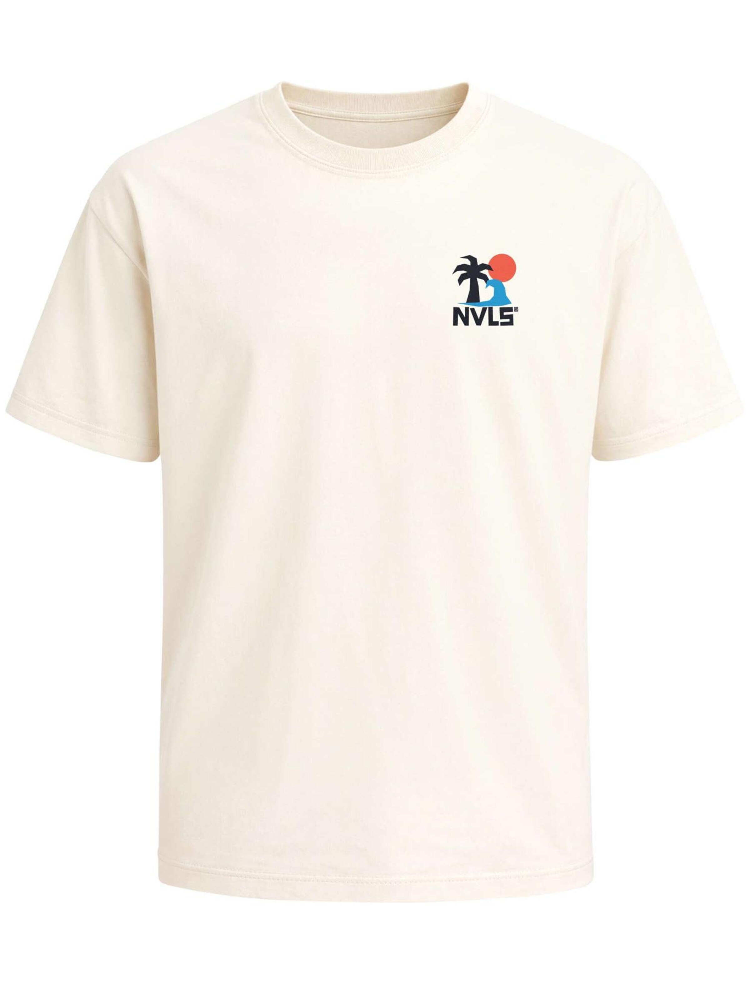 Neverless Shirt 'Beach Palm' in Beige: front