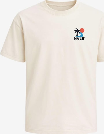 Neverless Shirt 'Beach Palm' in Beige: Vorderseite