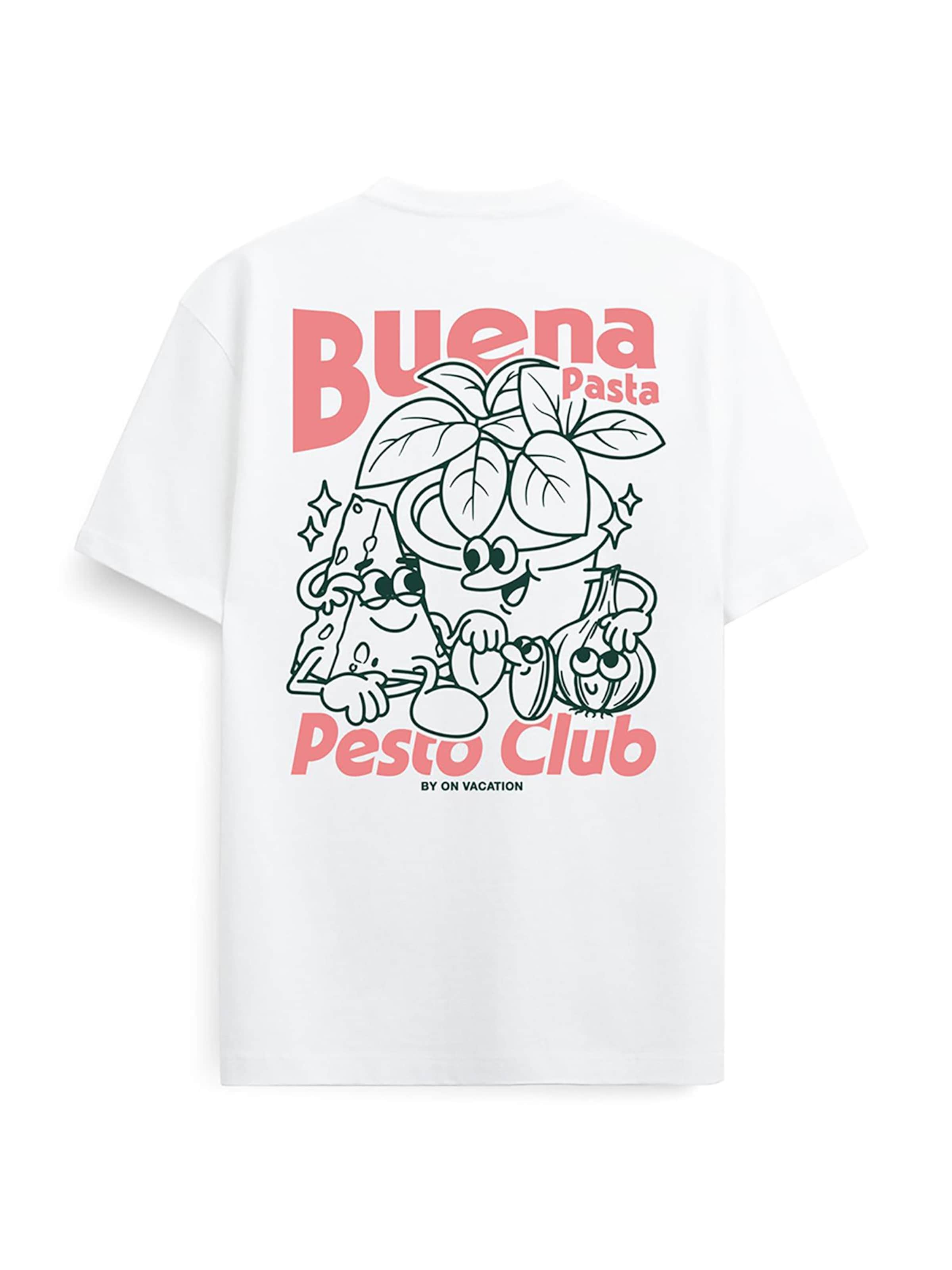 On Vacation Shirt 'Pesto Club'‌‌‌‌‌‌ in Weiß