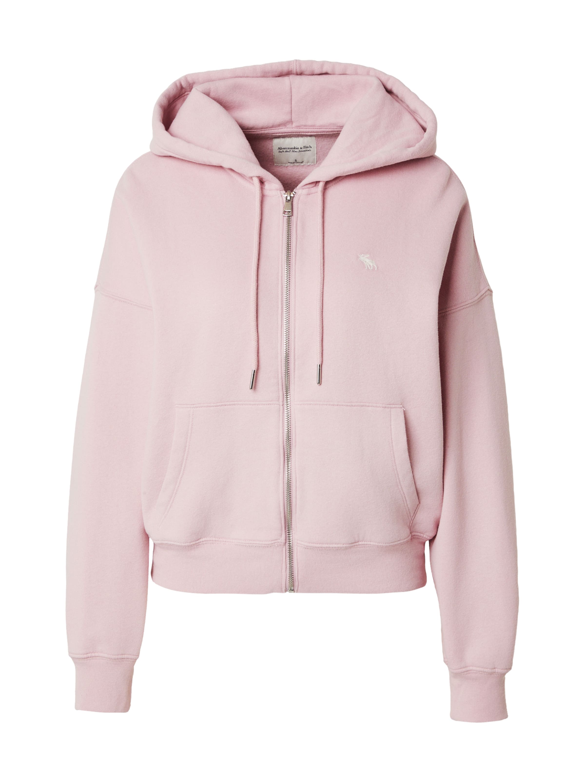 Abercrombie &amp; Fitch Tepláková bunda - Ružová: predná strana