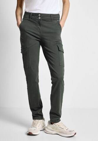 CECIL Slim fit Cargo Pants in Green: front