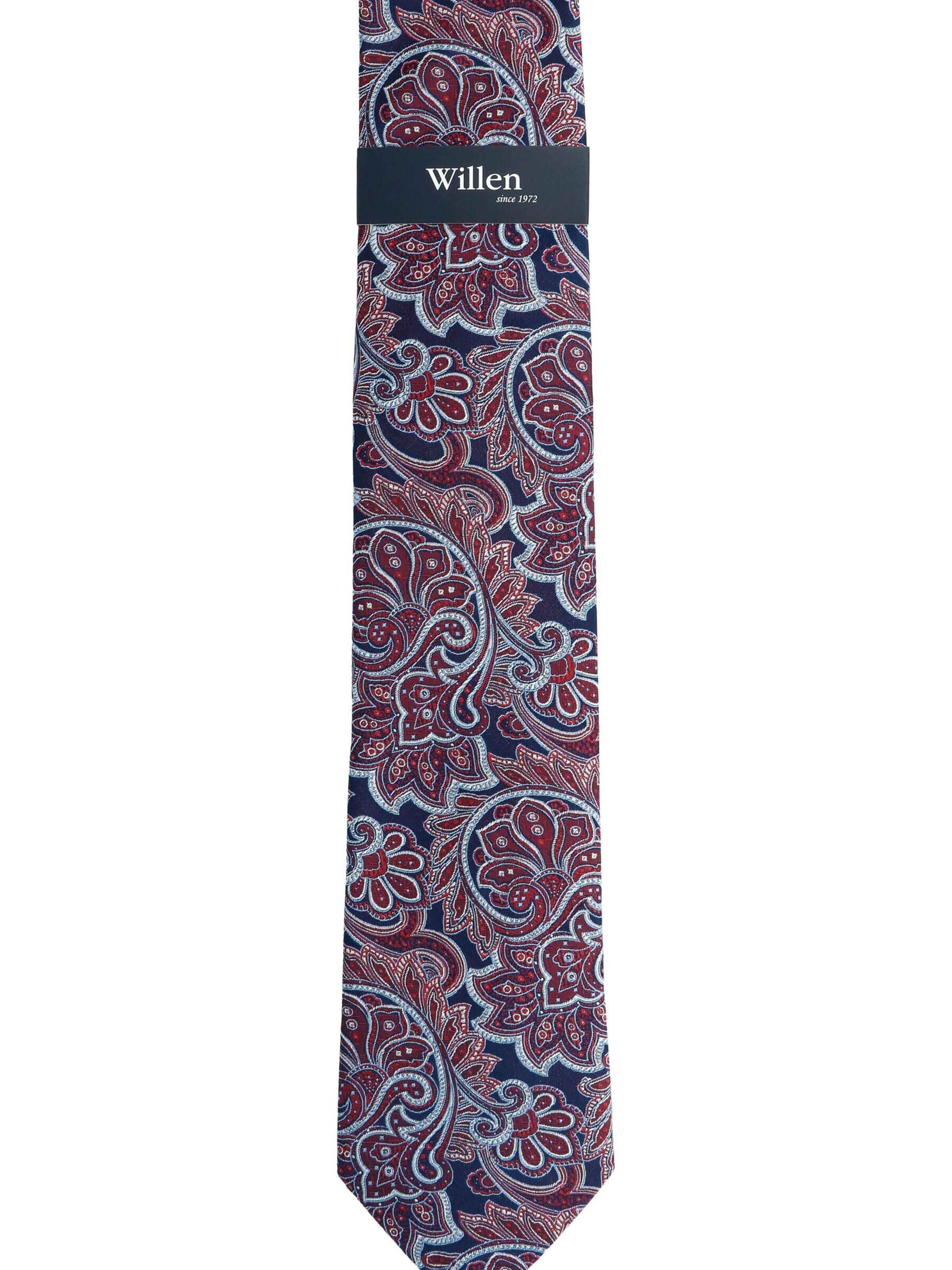 WILLEN Tie 'Marine Paisley' in Red
