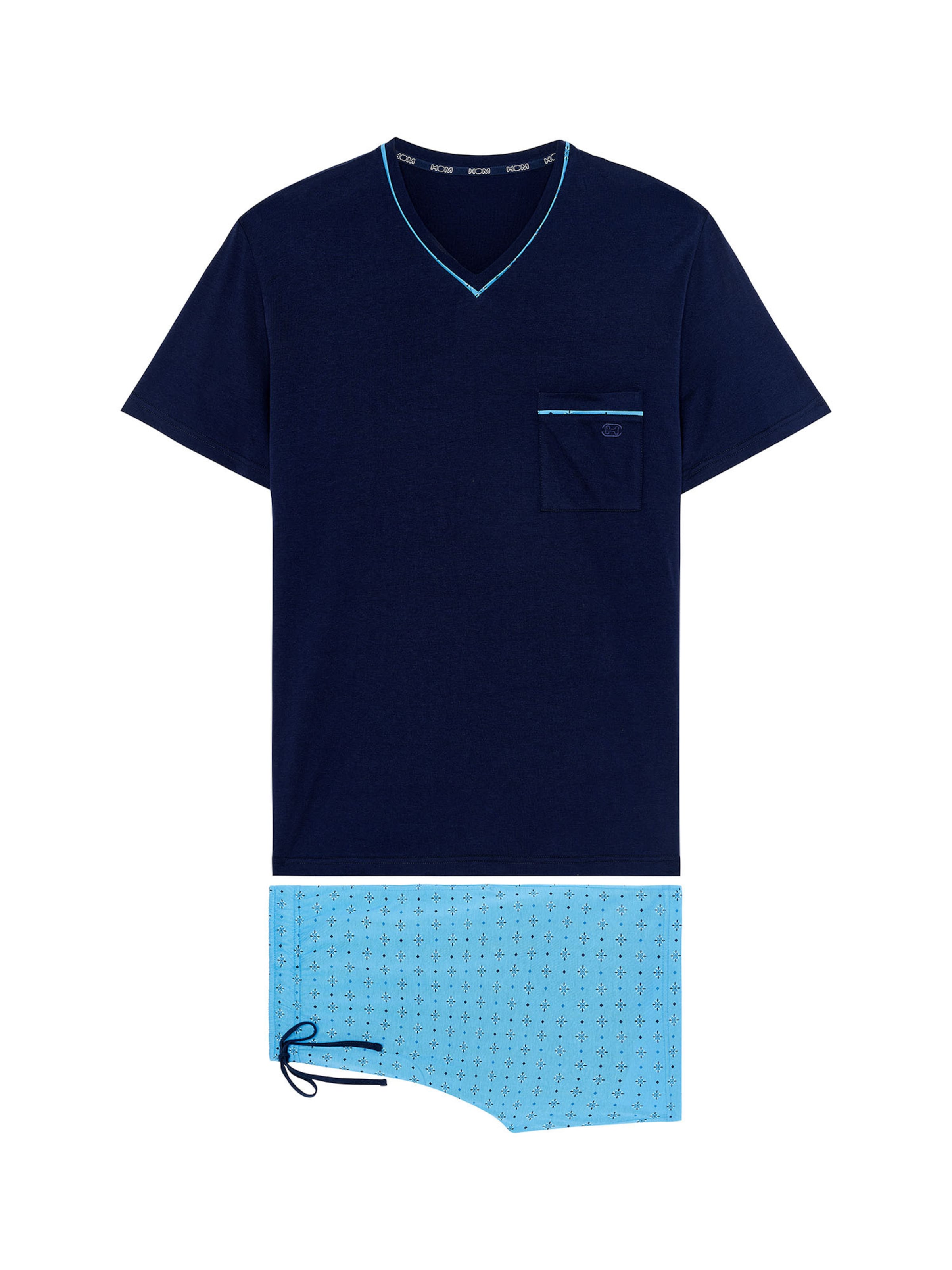 Pyjama court ' Alan ' HOM en bleu : devant