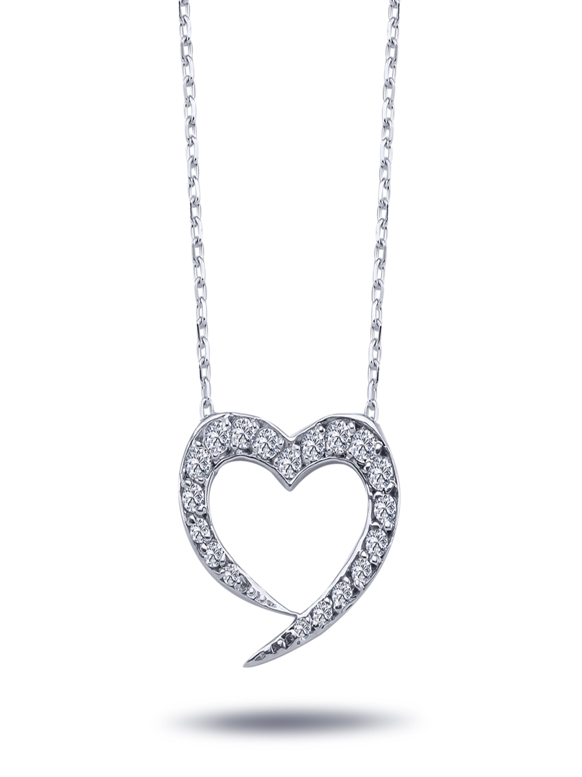 EinStein Diamant Necklace in Silver: front