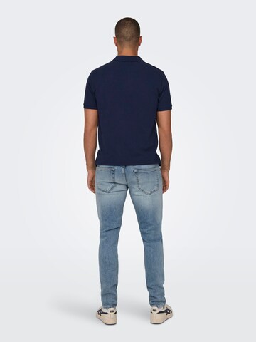 Coupe slim Jean 'Loom' Only & Sons en bleu