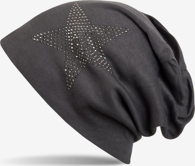 styleBREAKER Mütze 'Warme Beanie Mütze mit Strass Stern' in 54-64 in anthrazit, Produktansicht