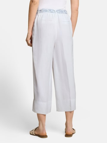 TOM TAILOR Wide leg Trousers with creases in White