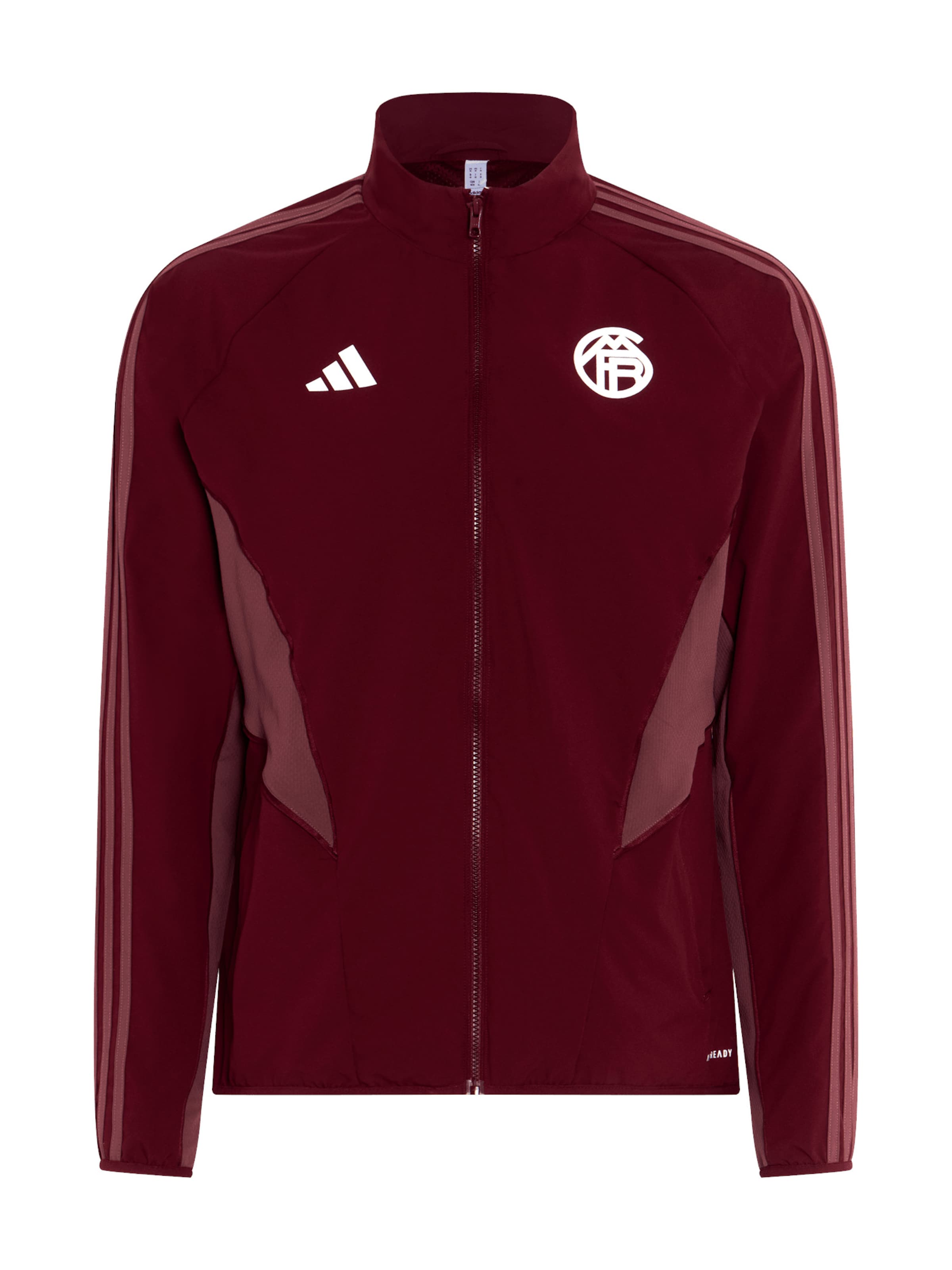ADIDAS PERFORMANCE Athletic Zip Up Hoodie in Bordeaux ABOUT YOU