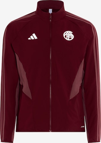 FC BAYERN MÜNCHEN Athletic Zip-Up Hoodie 'FC Bayern München' in Red: front