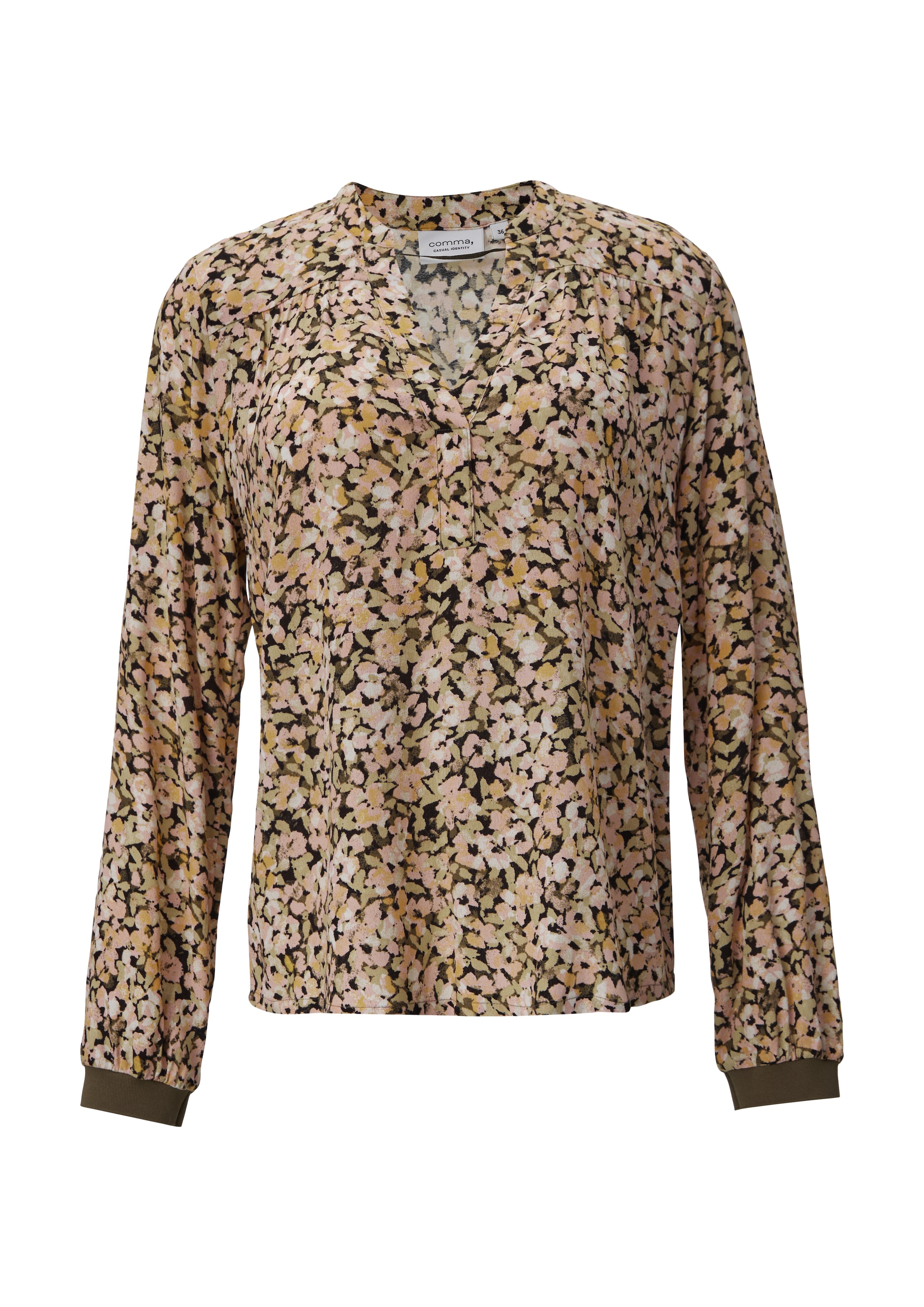 comma casual identity Blouse in Oranje: voorkant