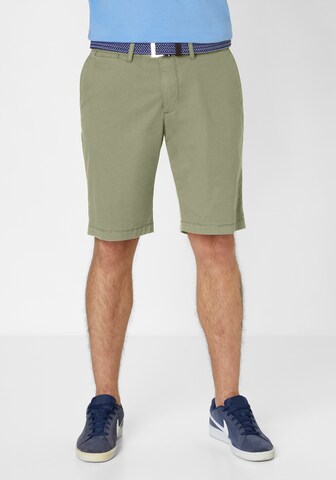 REDPOINT Slim fit Chino Pants in Green: front