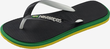 Zoccoletto 'Brasil' di HAVAIANAS in nero: frontale