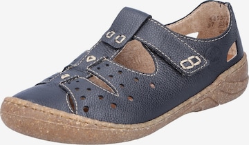 Rieker Ballet Flats with Strap in Blue: front