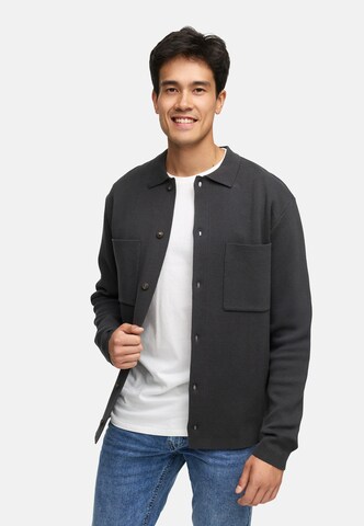 INDICODE JEANS Gebreid vest 'Bellino' in Grijs