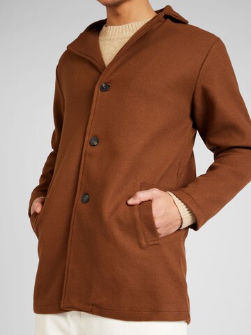 BRAVE SOUL Between-Seasons Coat in Brown