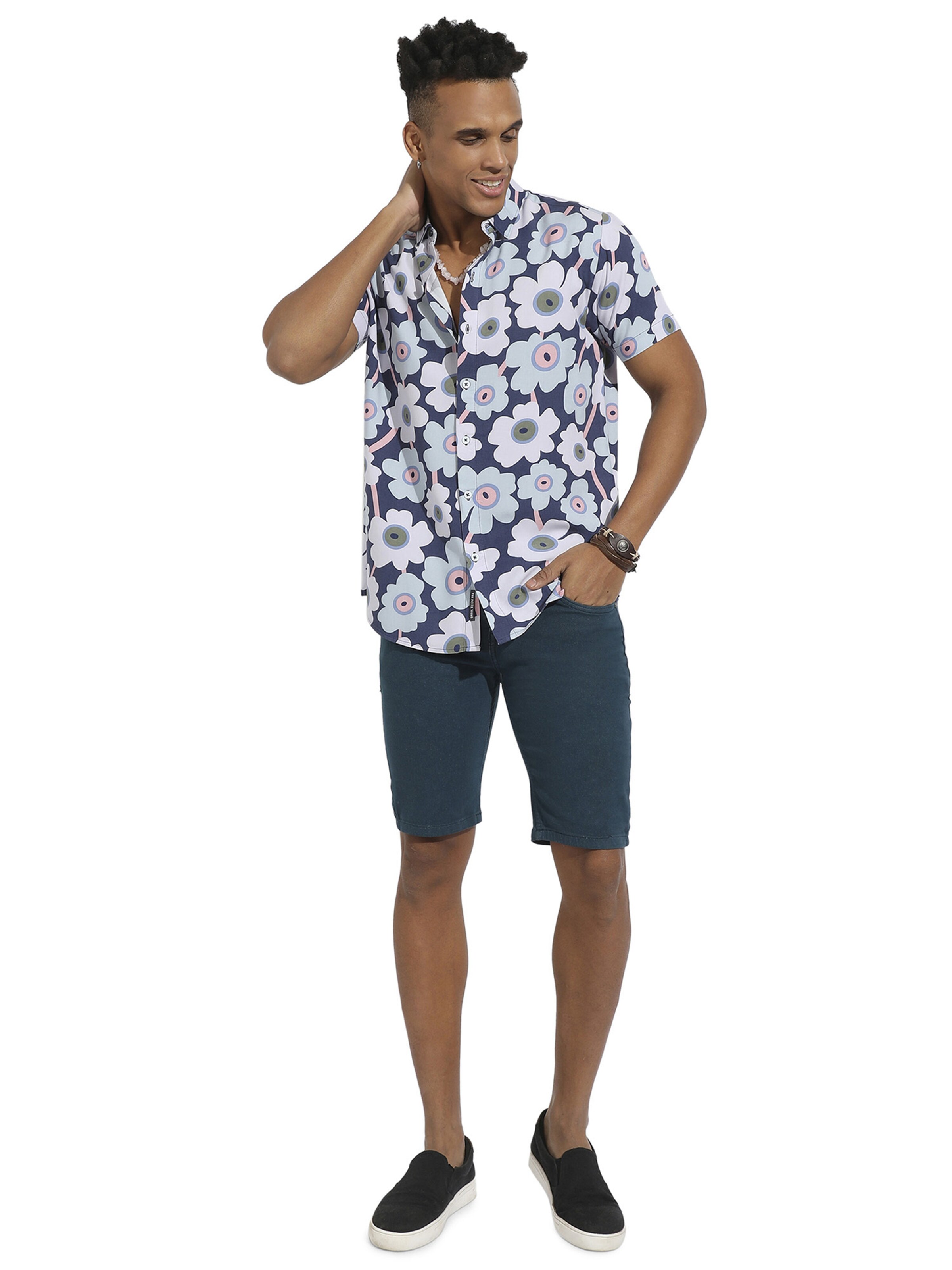 Campus Sutra Regular Fit Skjorte 'River' i blå