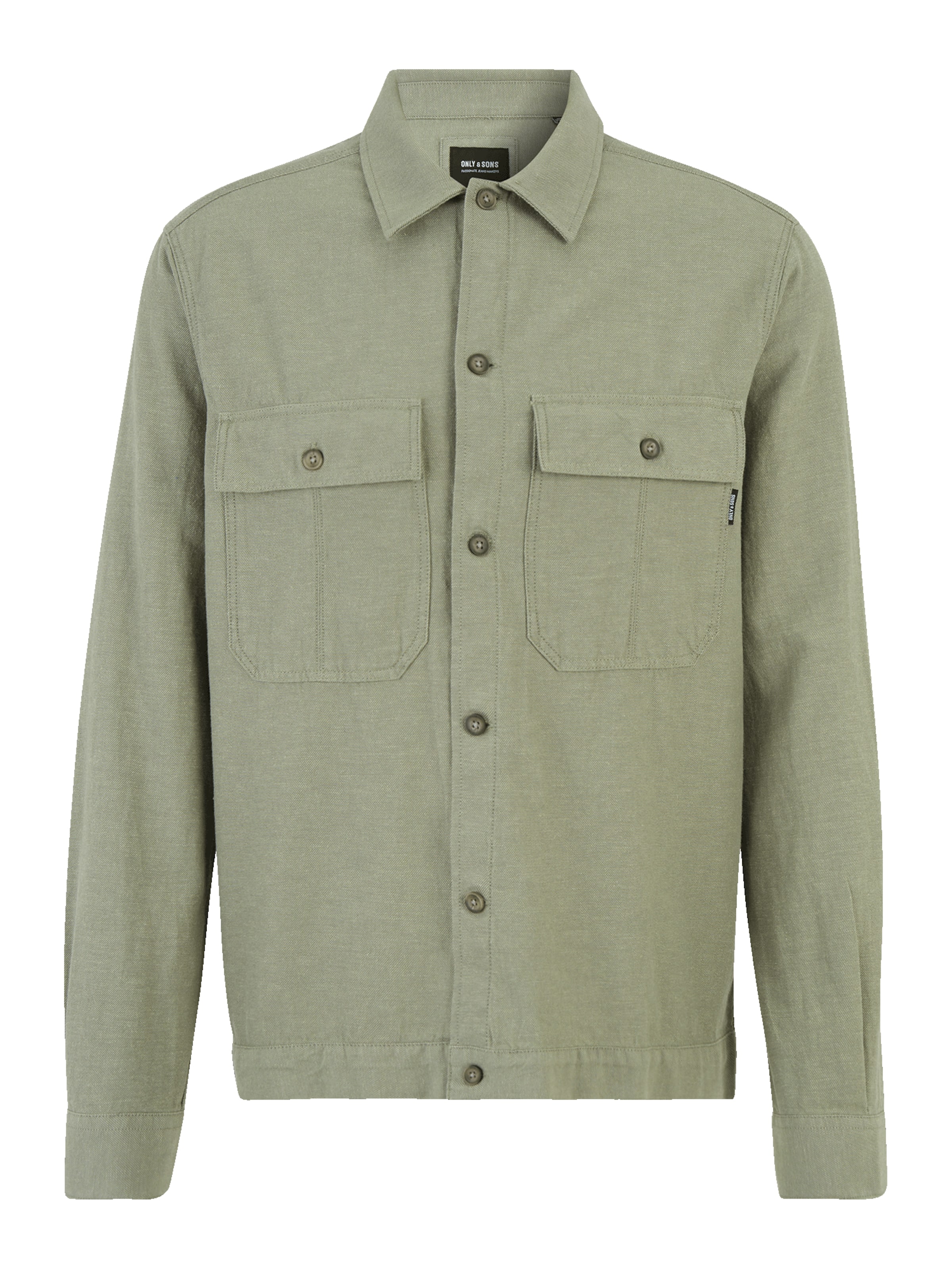 Only &amp; Sons Риза &#x27;Kennet&#x27; в зелено: отпред