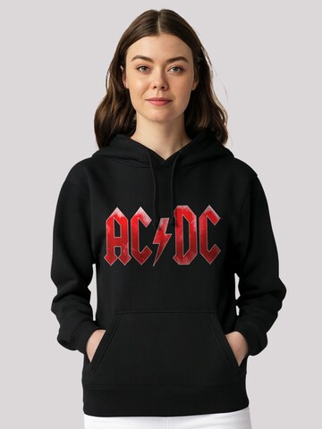 F4NT4STIC Sweatshirt 'AC/DC Rock Musik Band Red Ice Logo' in Schwarz: Vorderseite